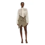 Christopher Esber Dannie Lucent Mottled Sheer Bomber in White Jacket