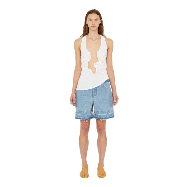Christopher Esber deconstruct denim short