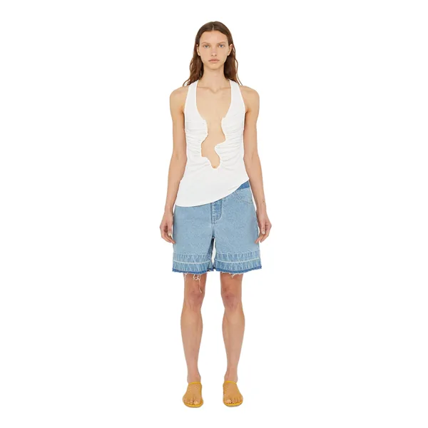 Deconstruct Denim Short in Indigo