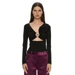 Christopher Esber Diverge Droplet Long Sleeve Top in Black