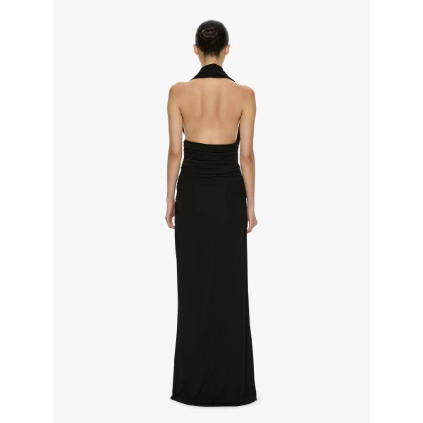 Christopher Esber Draped Cummerbund Jersey Dress in Black, view 4