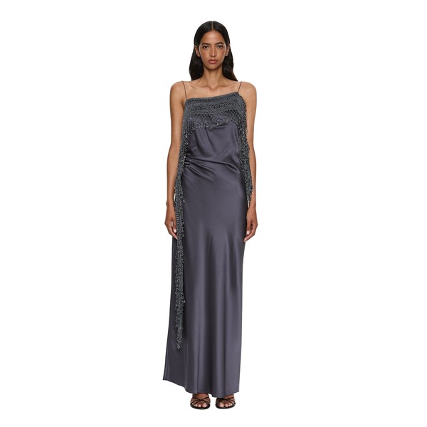 Christopher Esber droplet bead crochet trimmed cami dress