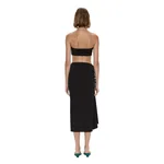 Christopher Esber Droplet Crystal Clasp Cascade Skirt in Black