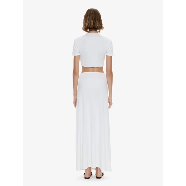 Christopher Esber Droplet Crystal Clasp Skirt in White, view 4