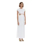 Christopher Esber Droplet Crystal Clasp Tank Dress in White