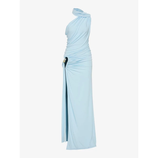 Christopher Esber Helix Crystal Gown in Lago Blue, view 6