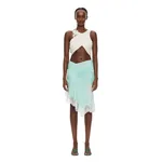 Christopher Esber Hibiscus Embroidered Fold Up Tank in White Top