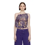Christopher Esber Iris Floating Lace Cami in Dark Viola