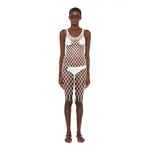 Christopher Esber knitted mesh tank dress