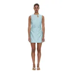 Christopher Esber Light Leak Jacquard Loophole Mini Dress in Mystic Mint