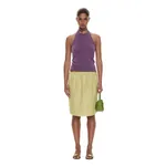 Christopher Esber Light Leak Jacquard Slip Skirt in Chartreuse