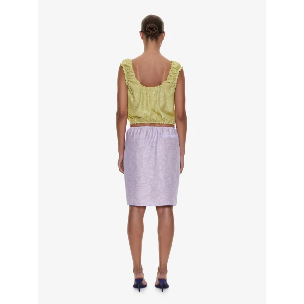 Christopher Esber Light Leak Jacquard Slip Skirt in Lilac, view 4