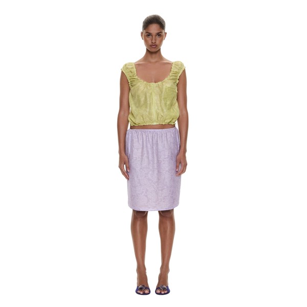 Christopher Esber Light Leak Jacquard Slip Skirt in Lilac