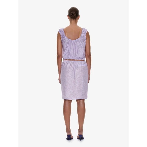 Christopher Esber Light Leak Jacquard Zip Up Top in Lilac, view 5