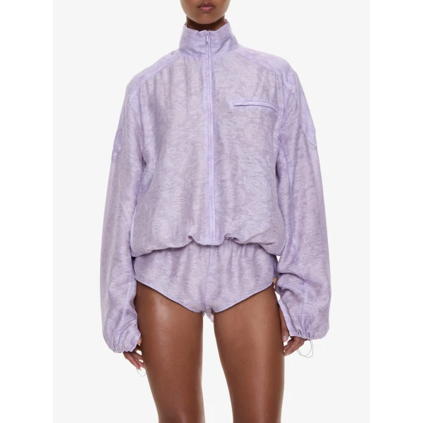 Christopher Esber Light Leak Jacquard Zipped One Piece in Lilac Dress, view 2