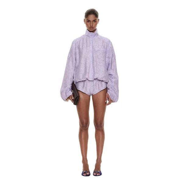Christopher Esber Light Leak Jacquard Zipped One Piece in Lilac Dress