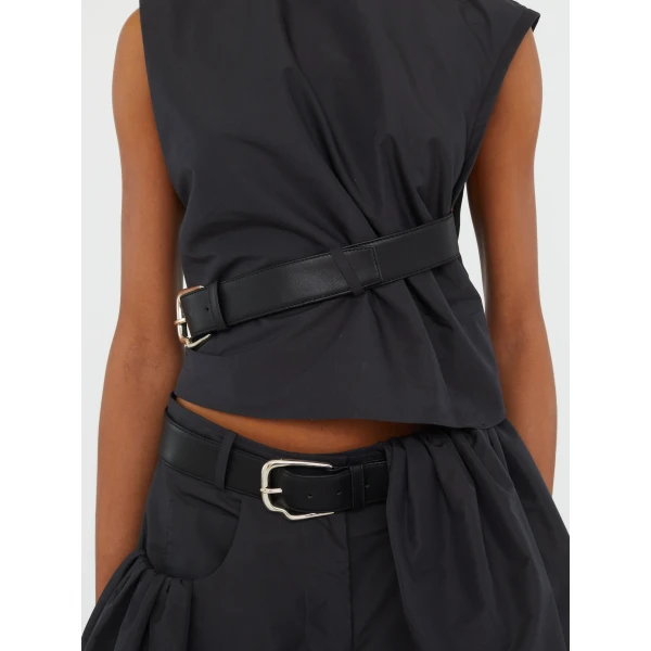 Christopher Esber locus belted taffeta tank