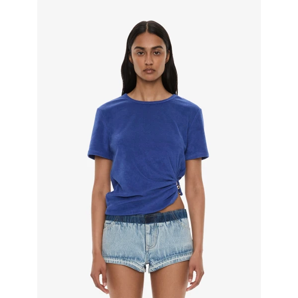 Christopher Esber Looped Back Orbit Tee in Indigo Top, view 5