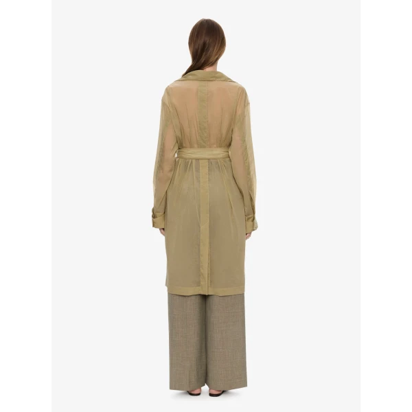 Christopher Esber Lucent Mottled Sheer Chore Jacket in Moss, view 4