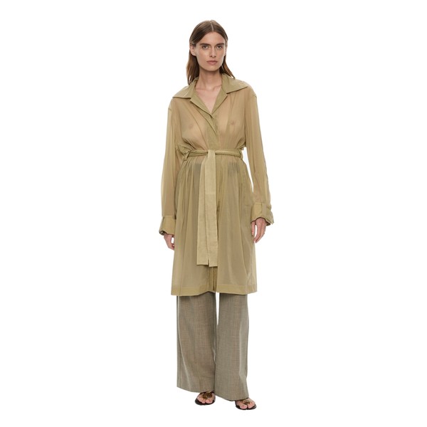 Christopher Esber Lucent Mottled Sheer Chore Jacket in Moss