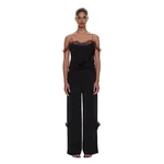 Christopher Esber Miro Split Lace Draped Cami in Black