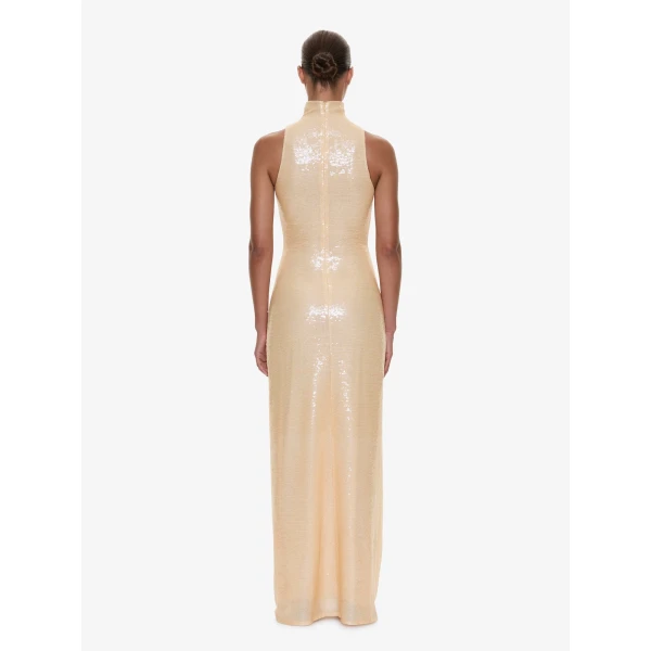 Christopher Esber Opaline Sequin Tank Gown in Butter, view 4