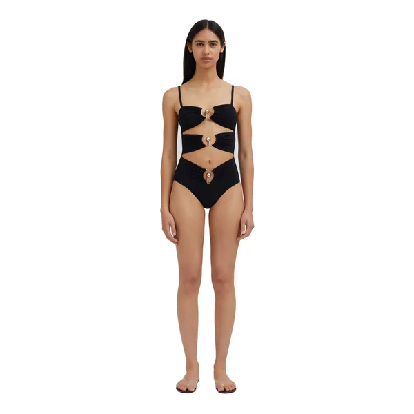Pierced Orbit One Piece in Black