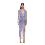 Christopher Esber ripple crystal plunge dress
