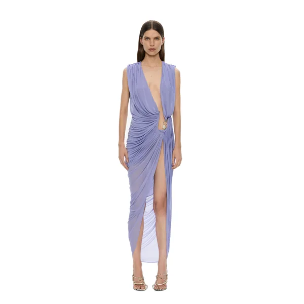 Christopher Esber ripple crystal plunge dress
