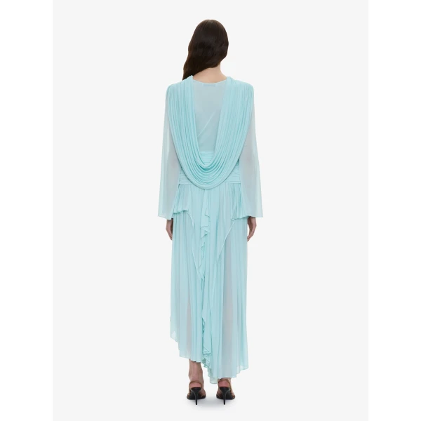 Christopher Esber Ripple Drape Long Sleeve Top in Mystic Mint, view 5