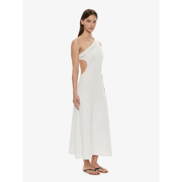 Christopher Esber Rolled Up Cutaway Tank Dress in Grey Marle, view 2