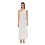 Christopher Esber Rolled Up Cutaway Tank Dress in Grey Marle