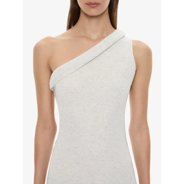 Christopher Esber Rolled Up Cutaway Tank Dress in Grey Marle, view 3