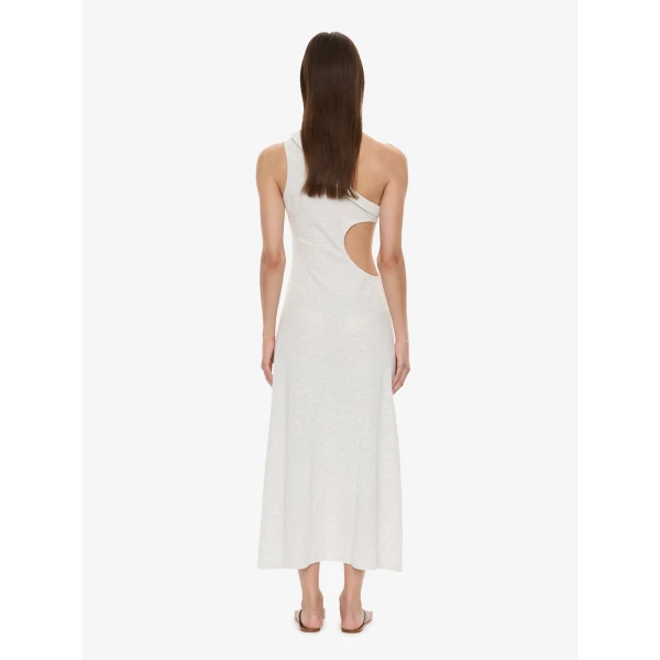 Christopher Esber Rolled Up Cutaway Tank Dress in Grey Marle, view 4