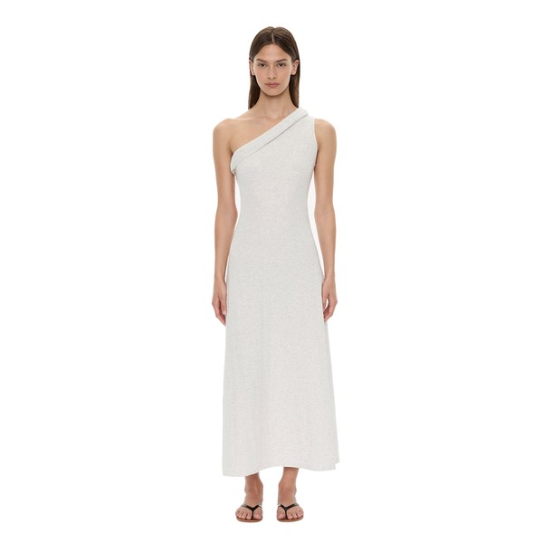 Christopher Esber Rolled Up Cutaway Tank Dress in Grey Marle