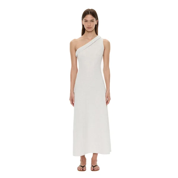 Christopher Esber Rolled Up Cutaway Tank Dress in Grey Marle