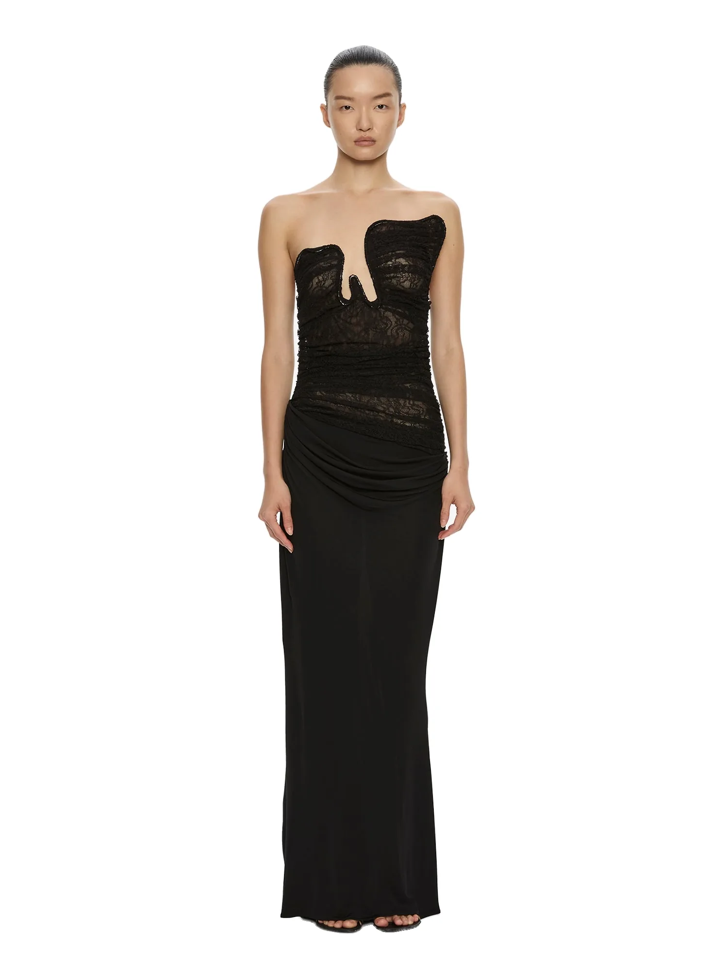 Christopher Esber Salacia Lace Gown in Black