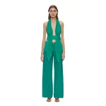 Christopher Esber Scarf Draped Halter Top in Malachite