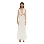 Christopher Esber Spiral Crystal Tank Dress in White