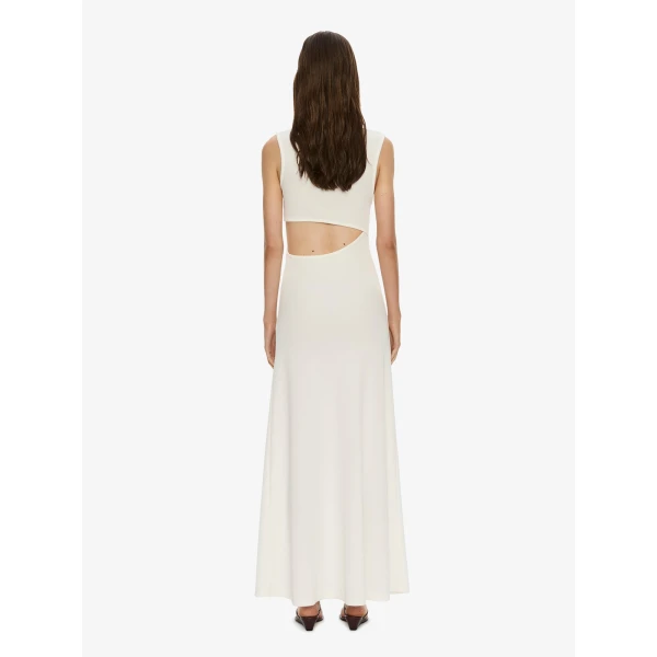 Christopher Esber Spiral Crystal Tank Dress in White, view 4