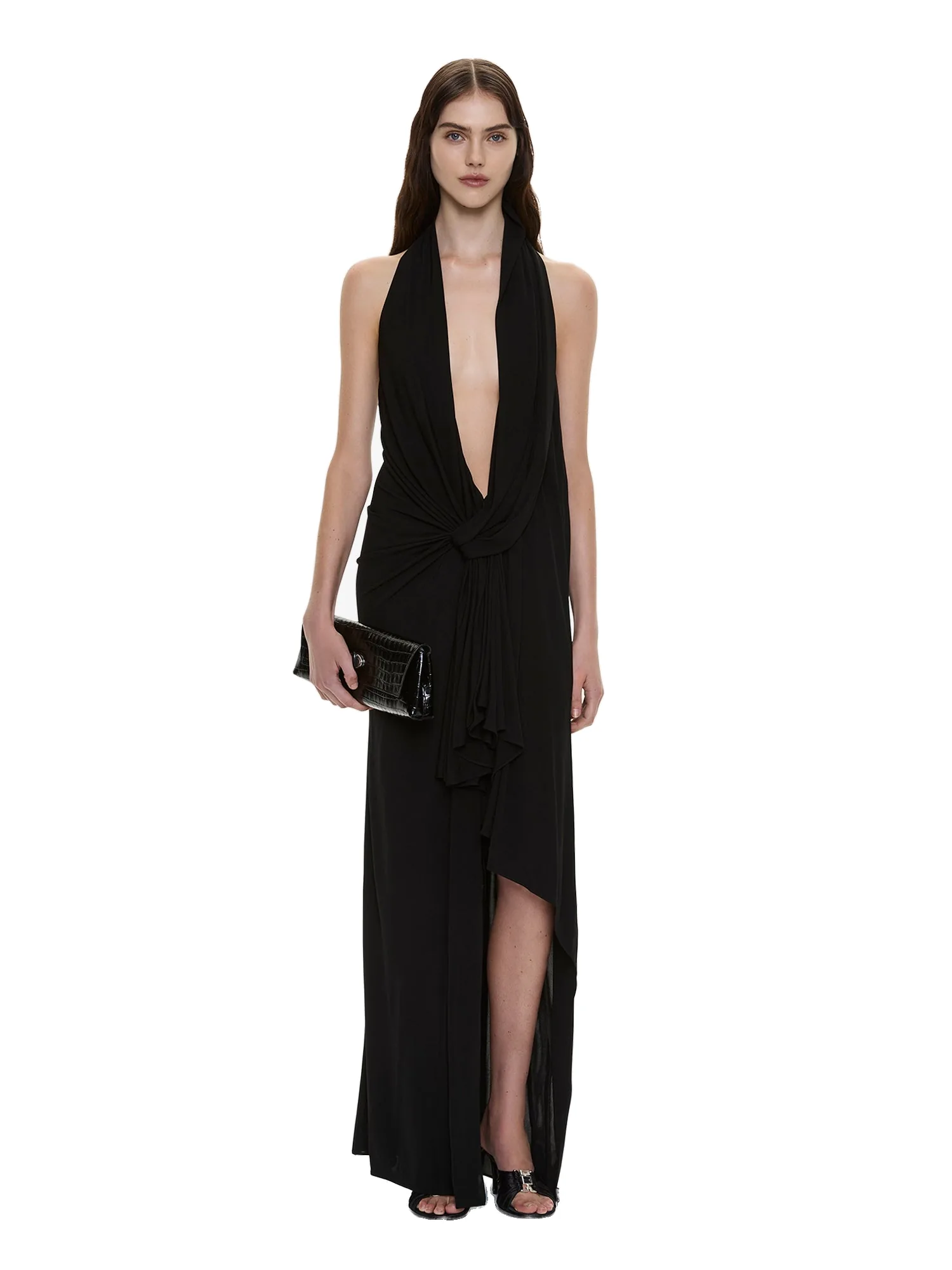 Christopher Esber Spire Cascade Gown in Black