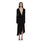 Christopher Esber Spire Cascade Long Sleeve Dress in Black