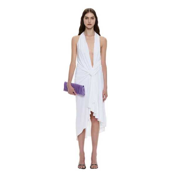 Christopher Esber Spire Cascade Midi Dress in White