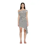 Christopher Esber stripe knit extension drape mini dress