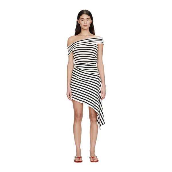 Christopher Esber stripe knit extension drape mini dress