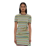 Christopher Esber Stripe Knit Orbit Tee in Vert Stripe