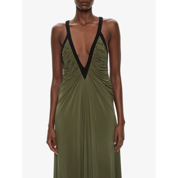 Christopher Esber Suspended Jersey Outline Dress in Caper Black, view 3
