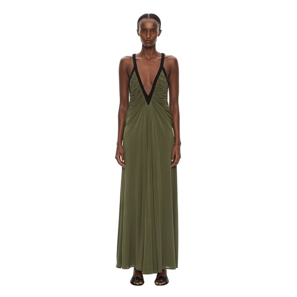 Christopher Esber Suspended Jersey Outline Dress in Caper Black