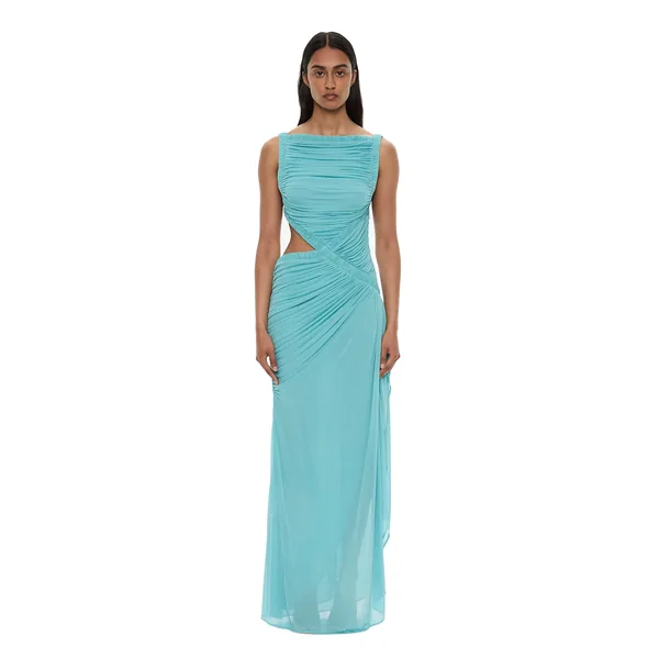 Christopher Esber Theia Squared Dress in Aqua