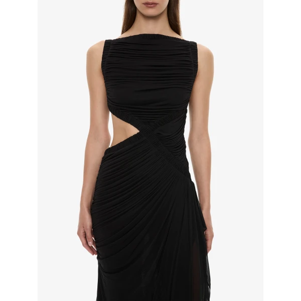 Christopher Esber Theia Squared Dress in Black, view 2